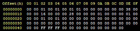 empty TMI hex editor