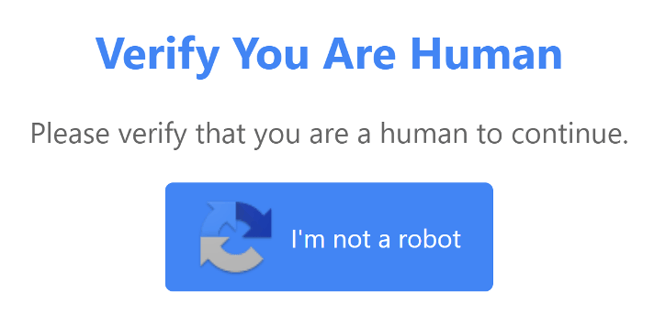 fake human verification